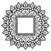 Intricate Mandala Square Frame Ready for Printing Engraving or Artwork Display vector