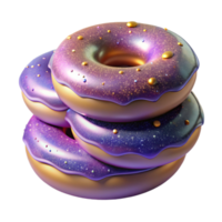 wonderful classic Stack of Donuts Glazed Isolated Element premium png