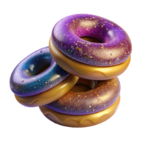 serene traditional Stack of Donuts Glazed Isolated Element png