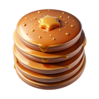 wonderful traditional Stack of Pancakes with Syrup Isolated Element high quality png