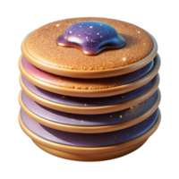 serene contemporary Stack of Pancakes Top View Cutout premium png