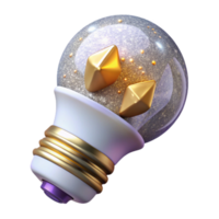 extraordinary creative White Light Bulb Glowing Cutout Element authentic png
