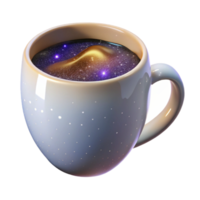 extraordinary abstract White Mug with Coffee Stain Transparent Background premium png