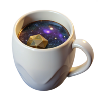 extraordinary minimalist White Mug with Coffee Stain Transparent Background high quality png