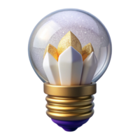 dramatic artistic White Lightbulb Front View Transparent Background professional png