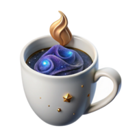 beautiful artistic White Mug with Steam Transparent Background exclusive png