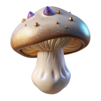 vibrant traditional White Mushroom Top View Cutout with Gills authentic png