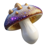 serene artistic White Mushroom Top View Cutout with Gills png