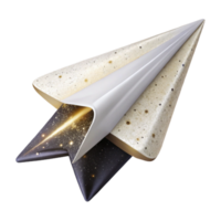impressive abstract White Paper Airplane Flying Transparent Background detailed png