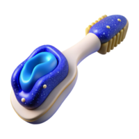dramatic abstract White Toothbrush with Blue Bristles Transparent Background genuine png