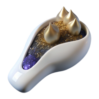 vibrant modern White Toothbrush Top View Isolated on Transparent Background authentic png
