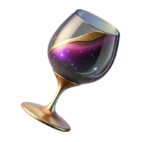 beautiful creative Wine Glass Empty Angled View Isolated Element high quality png
