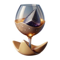 beautiful artistic Wine Glass Cutout with White Wine and Isolated Background high resolution png