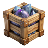 beautiful abstract Wooden Crate Rustic Style Isolated Element png