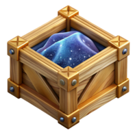 wonderful traditional Wooden Crate Top View Isolated high resolution png