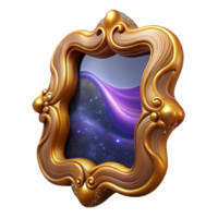 vibrant rustic Wooden Picture Frame Front View Isolated Element original png