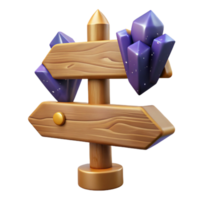 dramatic rustic Wooden Signpost with Blank Arrows Isolated Element high quality png