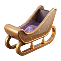 serene rustic Wooden Sled Side View Transparent Cutout high quality png