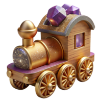 extraordinary artistic Wooden Toy Train Side View Transparent Cutout authentic png