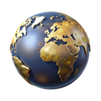 elegant traditional World Globe with Country Borders Isolated Transparent Background authentic png