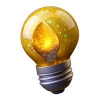 serene rustic Yellow Light Bulb Filament Visible Cutout original png