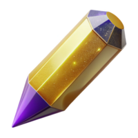 dramatic rustic Yellow Pencil Sharp Point Angled View Transparent Background original png