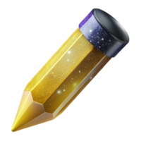 magnificent creative Yellow Pencil Sharp Point Angled View Transparent Background exclusive png