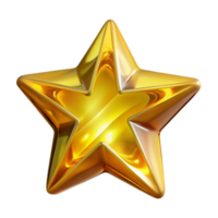 extraordinary contemporary Yellow Star Shape Five Points Bright Glow Transparent Background detailed png