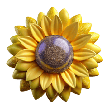 magnífico clássico amarelo girassol florescendo isolado transparente fundo Alto resolução png