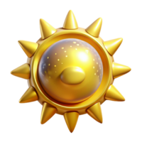 magnificent rustic Yellow Sun Icon Simple Design Isolated Element high resolution png
