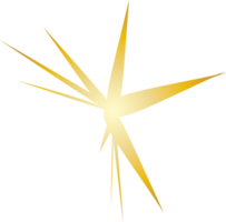Golden starburst shapes. Black background. Radiant lines. Sharp points. Metallic gold finish. Abstract celestial forms. Dynamic star designs. Digital illustration. Festive aesthetic. Sparkly effect. png