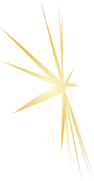 gold starburst shapes. Radiant lines. Sharp points. Metallic gold finish. Abstract celestial forms. Dynamic star designs. Digital illustration. Festive aesthetic. Sparkly effect. png