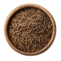 Dried Cumin Seeds In Bowl Transparent Background png