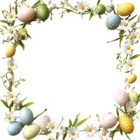 Decorative Easter Egg Border, Transparent Background png