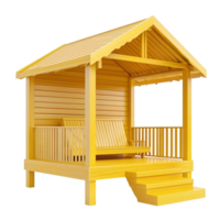 Tropical Beach Hut With Thatched Roof Transparent Background png