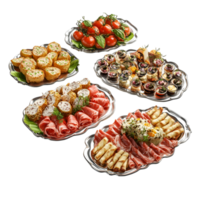 Delicious Food Platter Transparent Background png