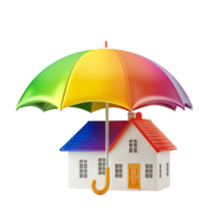 Colorful Rainbow Umbrella Transparent Background png