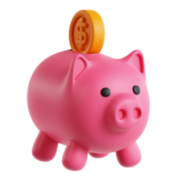Piggy Bank with Coins png