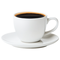 Free Isolated on Transparent Background, steaming cup of black coffee is perfect drink to start your day with warmth and energy png