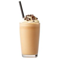 Free Isolated on Transparent Background, Creamy coffee drink topped with whipped cream and coffee beans png