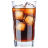 Free Isolated on Transparent Background, Refreshing coffee drink served over ice in clear glass, perfect for warm days png