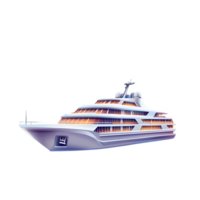 Cute Cartoon Boat Isolated Transparent Background png