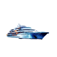 Minimalist Cartoon Boat Floating Transparent Background png