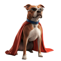 Cute Boxer Dog Hero Pose Transparent Background png