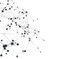 Black Network Digital Connection Nodes Transparent Background png