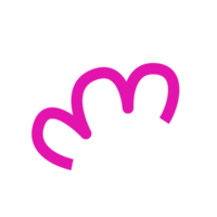 Pink Doodle Quirky Shape png