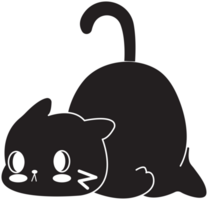 Cat black and white Icon, Transparent Background png