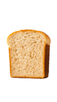 A perfectly baked slice of white bread, showcasing its soft texture and golden crust. Ideal for sandwiches or toasting, this image captures the essence of comfort food. png