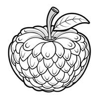 Hand Drawn Water Apple Illustration Isolated on Transparent Background vector