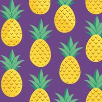 Seamless Pineapple Pattern on a Vibrant Background vector